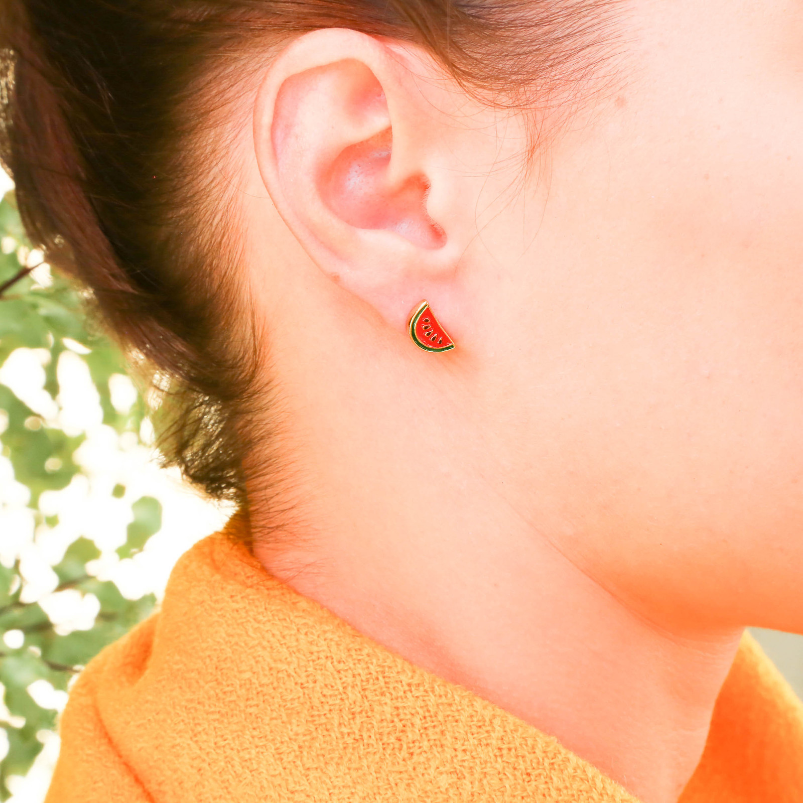 Short Story: Funky Play Earrings - Watermelon image