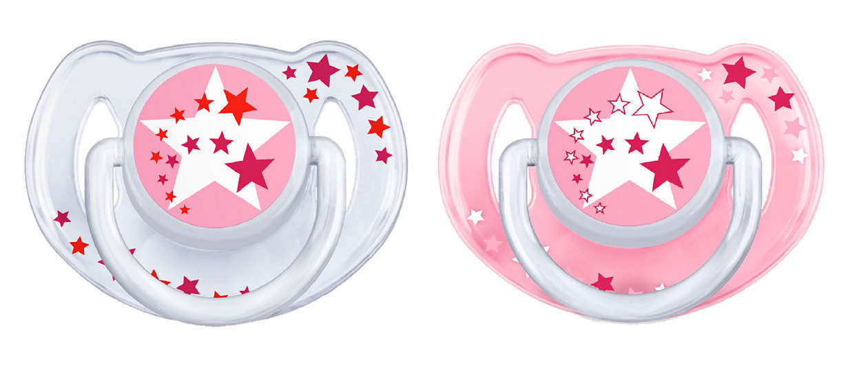 Philips Avent 6m+ Night Time Soother - Pink (2 Pack) image