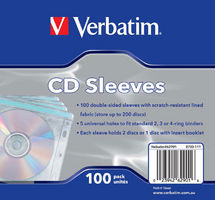 Verbatim CD/DVD sleeves 100 pack