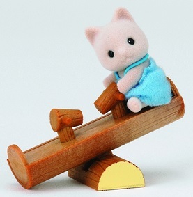 Sylvanian Families: Cat Baby with See Saw