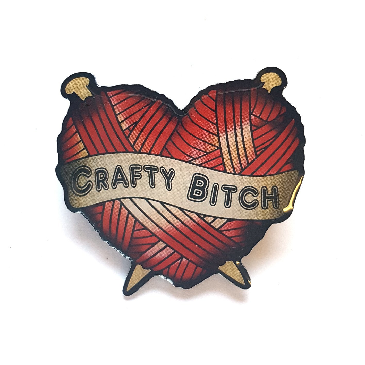 Jubly-Umph Crafty B*tch Heart Brooch image