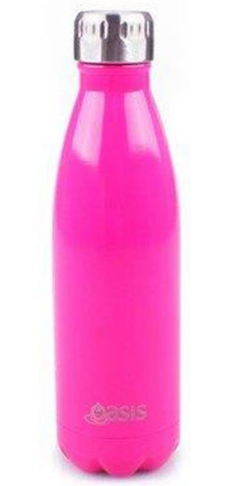 Oasis Insulated Stainless Steel Water Bottle - Fluoro Pink (750ml)