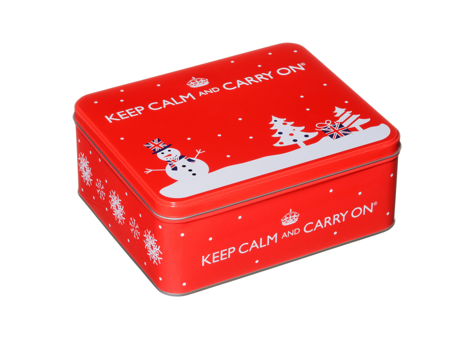 Keep Calm & Carry On Tea & Biscuits Festive Tin 225g image