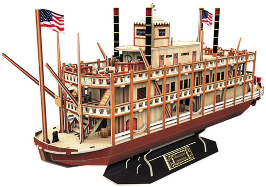 Cubic Fun: - Mississippi Steamboat - 142 Piece 3D Puzzle