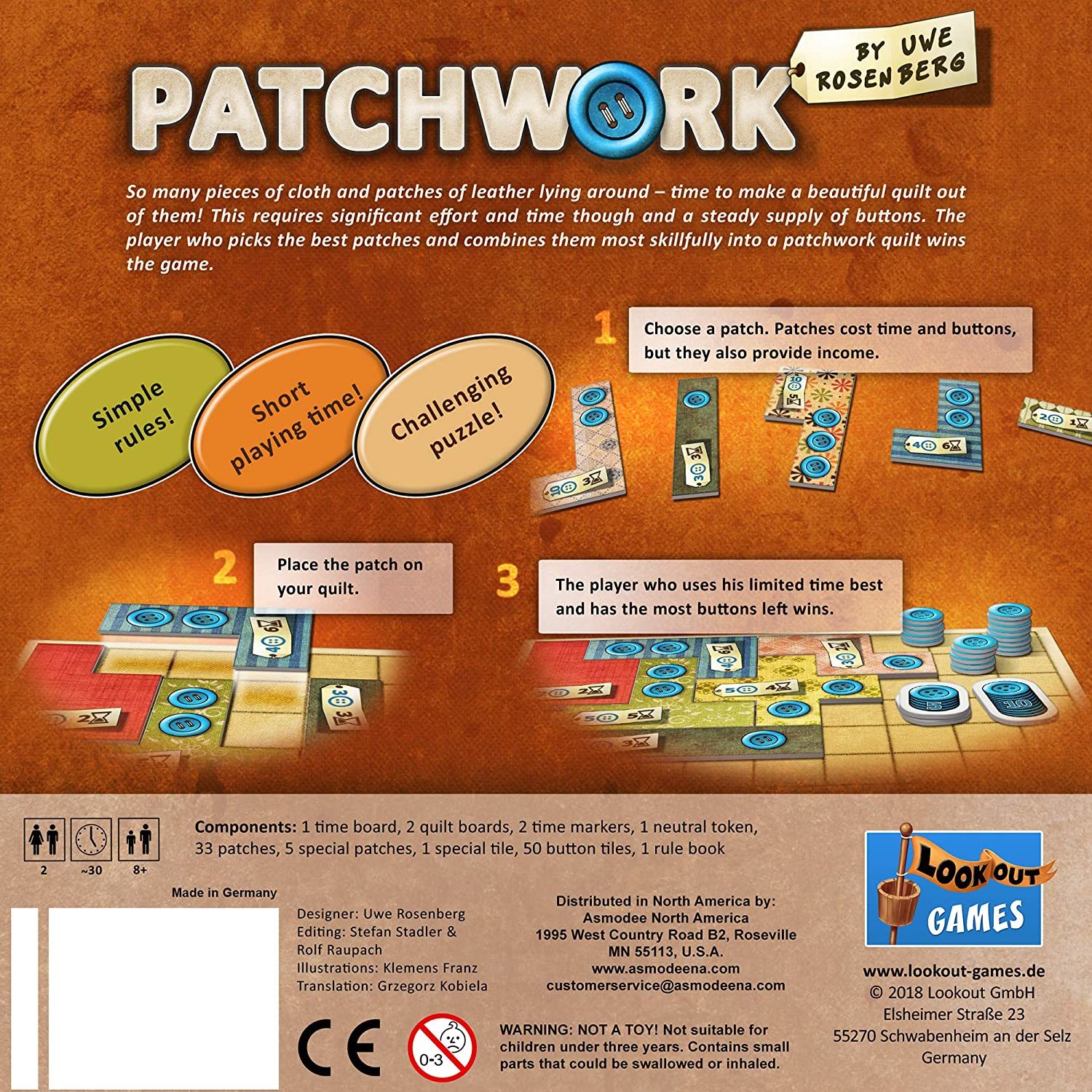 Patchwork Board Game at Mighty Ape NZ