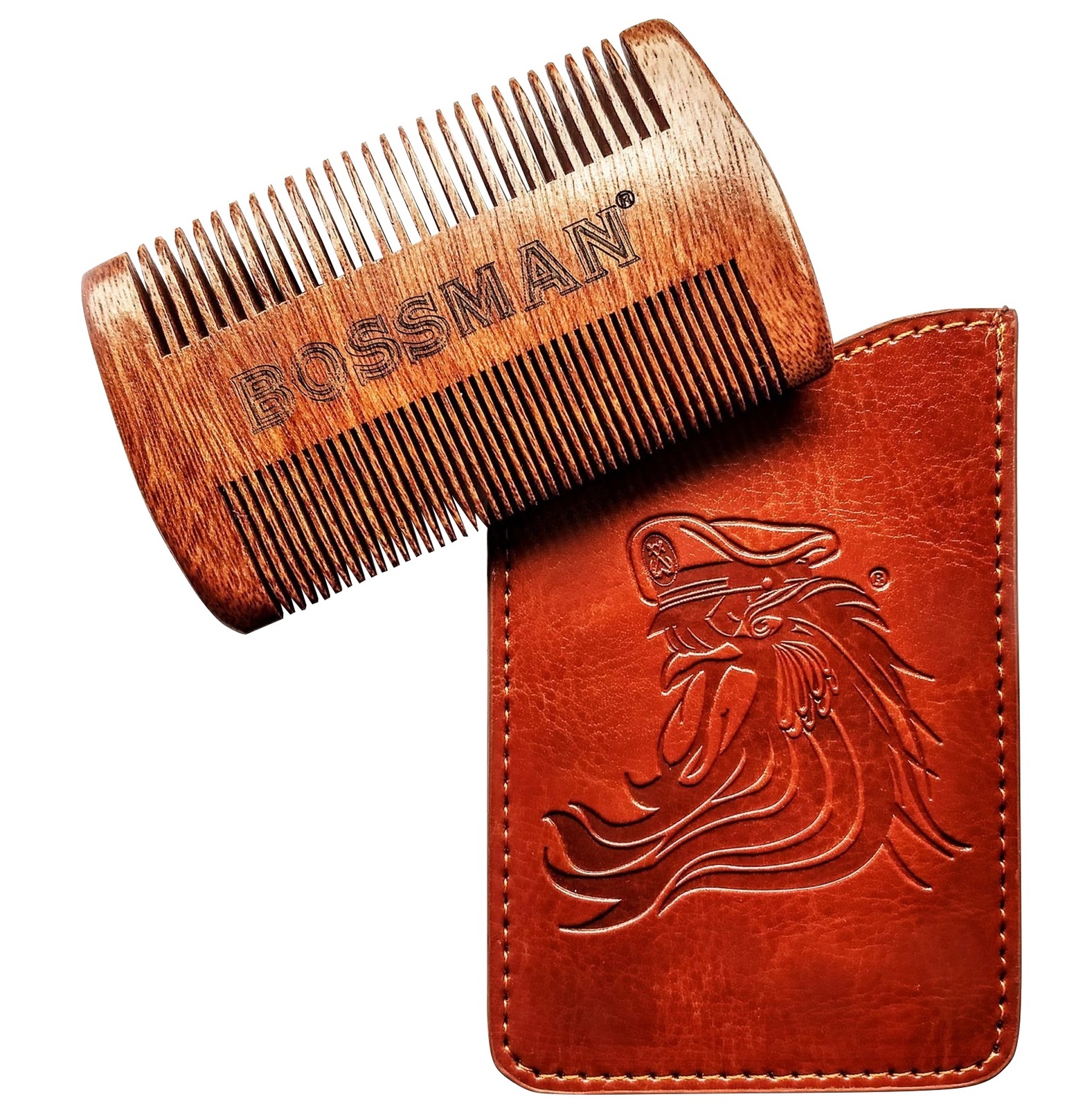 Bossman: Pocket Sandalwood Beard/Moustache Comb image