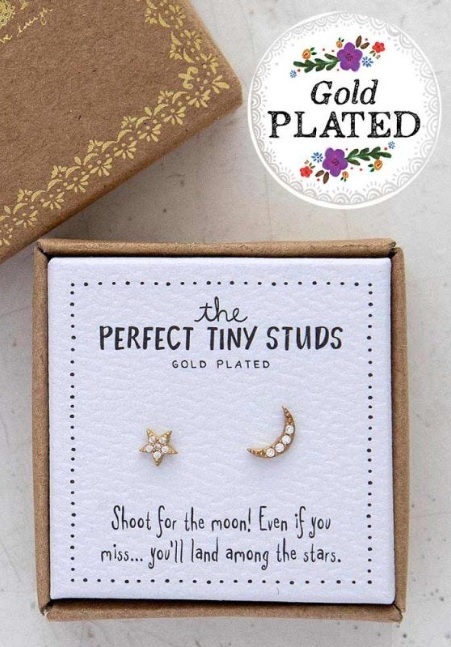 Natural Life: Perfect Tiny Studs - Star & Moon image