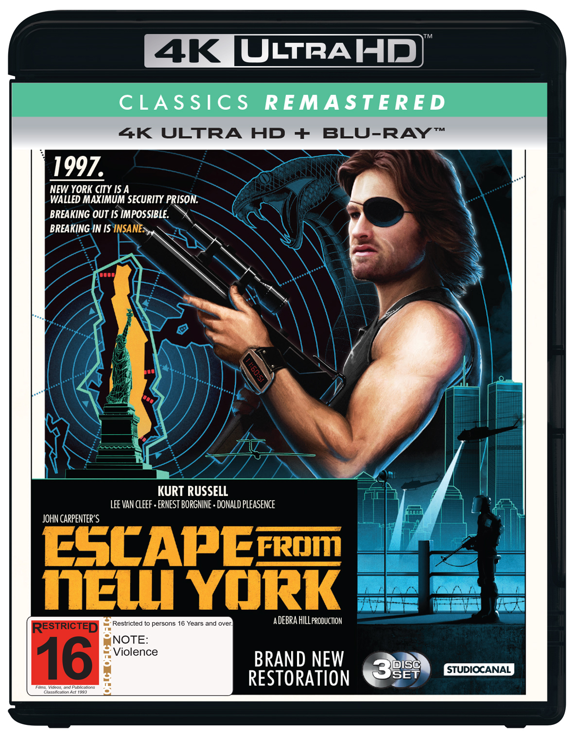 Escape From New York (1981) on Blu-ray, UHD Blu-ray image