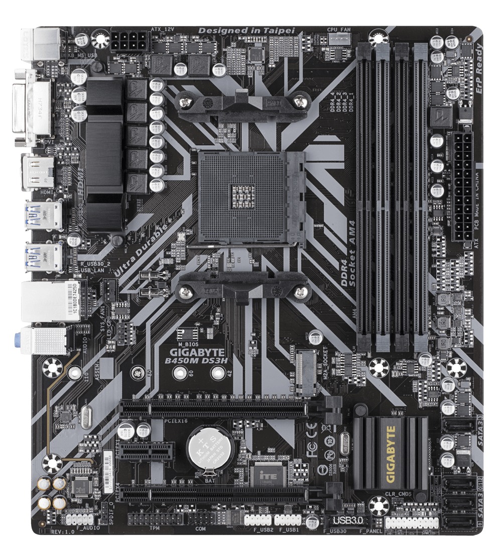 Gigabyte B450MDS3H mATX Motherboard at Mighty Ape NZ