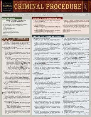 Criminal Procedure by BarCharts Inc image