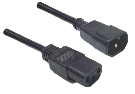 Generic Power Cord - 10A/250V IEC (M) to IEC (F) (1.8m) image