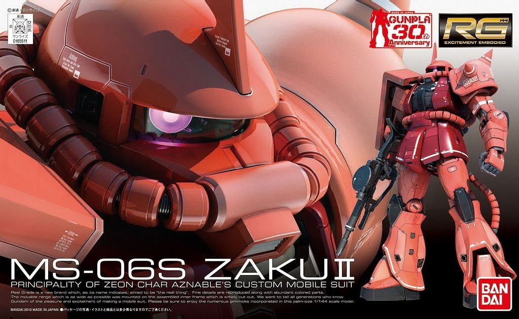 RG 1/144 MS-06S Zaku II Char Aznable Custom - Model Kit image