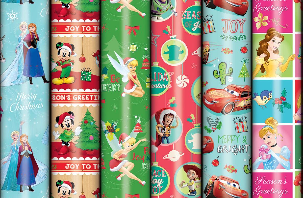 Disney Christmas Tall Roll Wrap - Assorted (3m) image