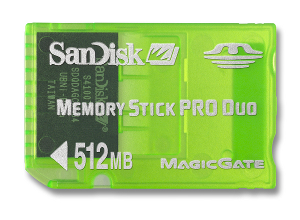 SanDisk MemoryStick Pro Duo Gaming 512MB Memory image