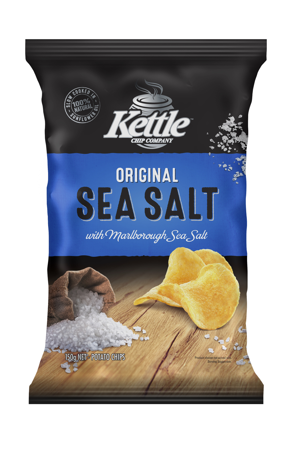 Kettle Chip Company Kettle Sea Salt 150g (12 Pack) at Mighty Ape NZ