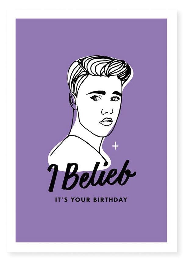 Famous Flames Birthday Card - Belieb image