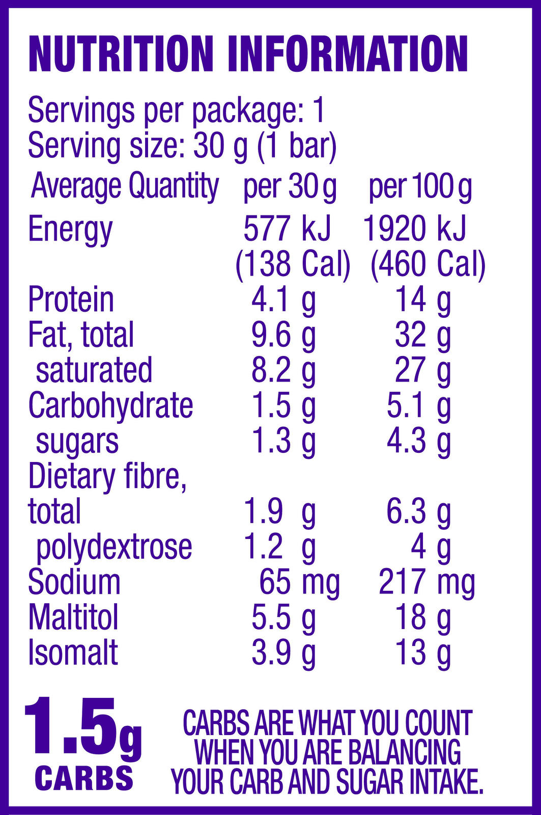 Atkins Endulge Honeycomb Crisp Bar 30g (Box of 15) image