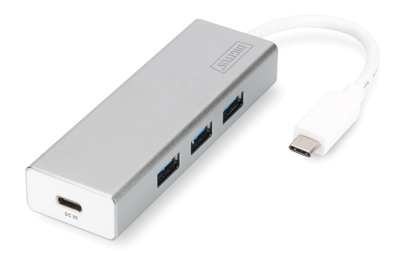 Digitus Type-C to USB3.0 3 Port Hub with Power Delivery (PD) image