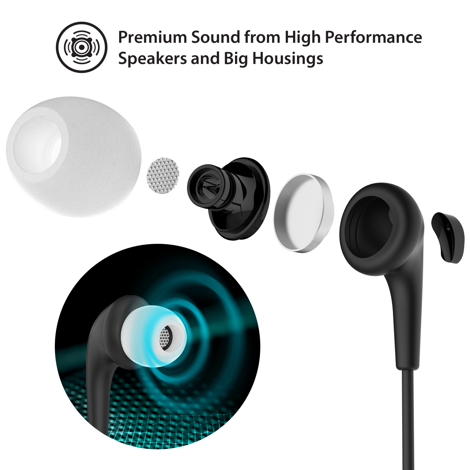 iLuv: Bubblegum 3 - Stereo Earphones with Mic (Black) image