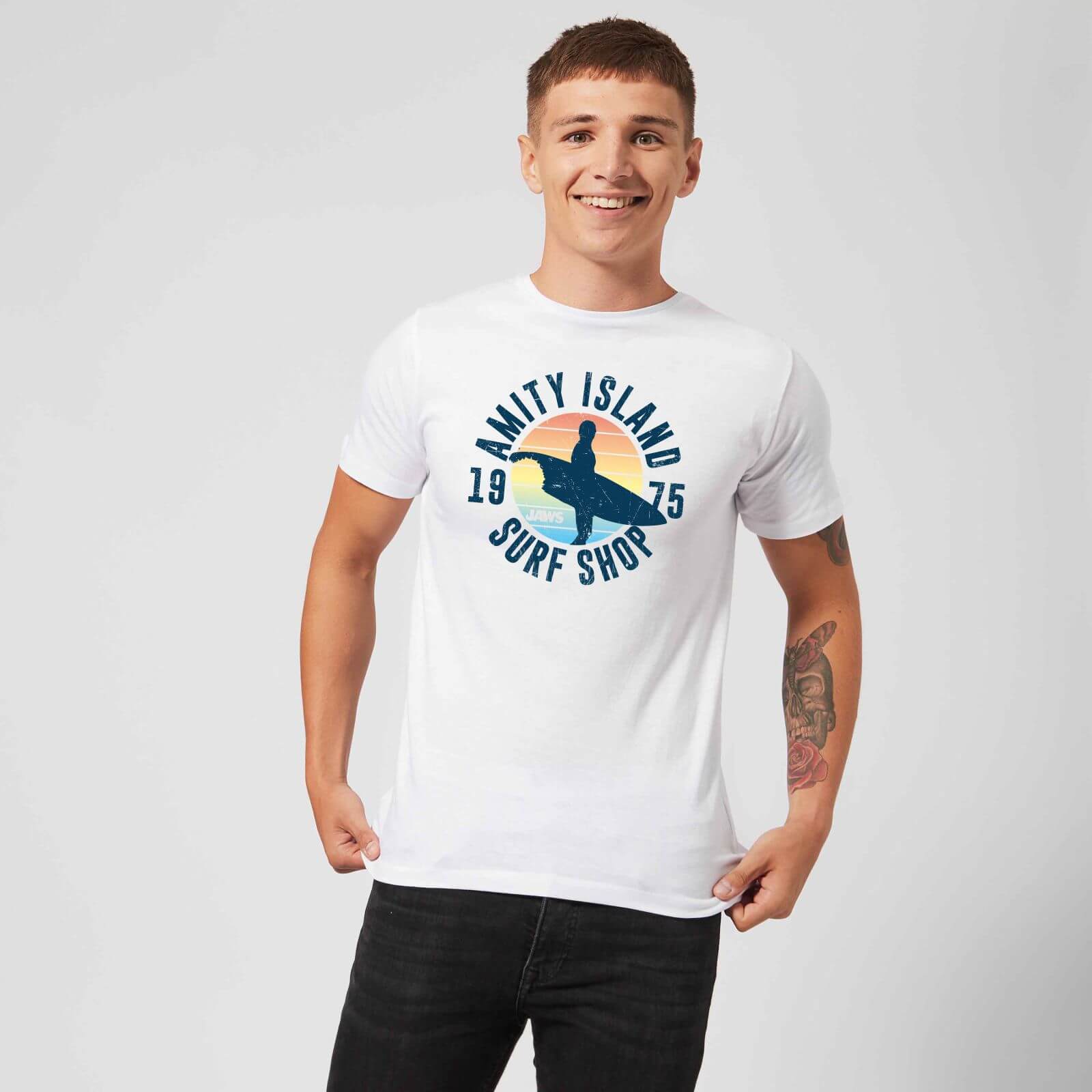 Jaws: Amity Surf Shop T-Shirt - White/Large