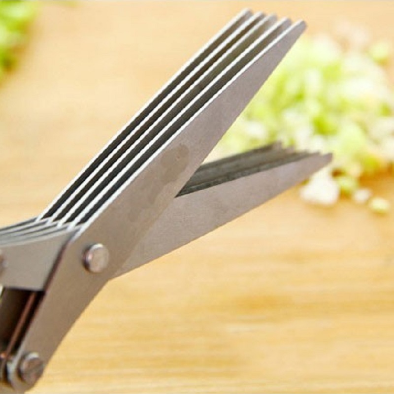 Ape Basics: 5 Blade Kitchen Herb Scissors image