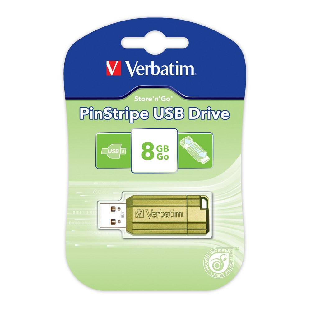 Verbatim Store'n'Go Pinstripe USB Drive - 8GB (Eucalyptus Green) image