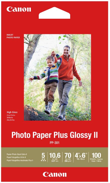 Canon PP-301 4x6 Glossy II 275gsm Photo Paper (100 Sheets) image