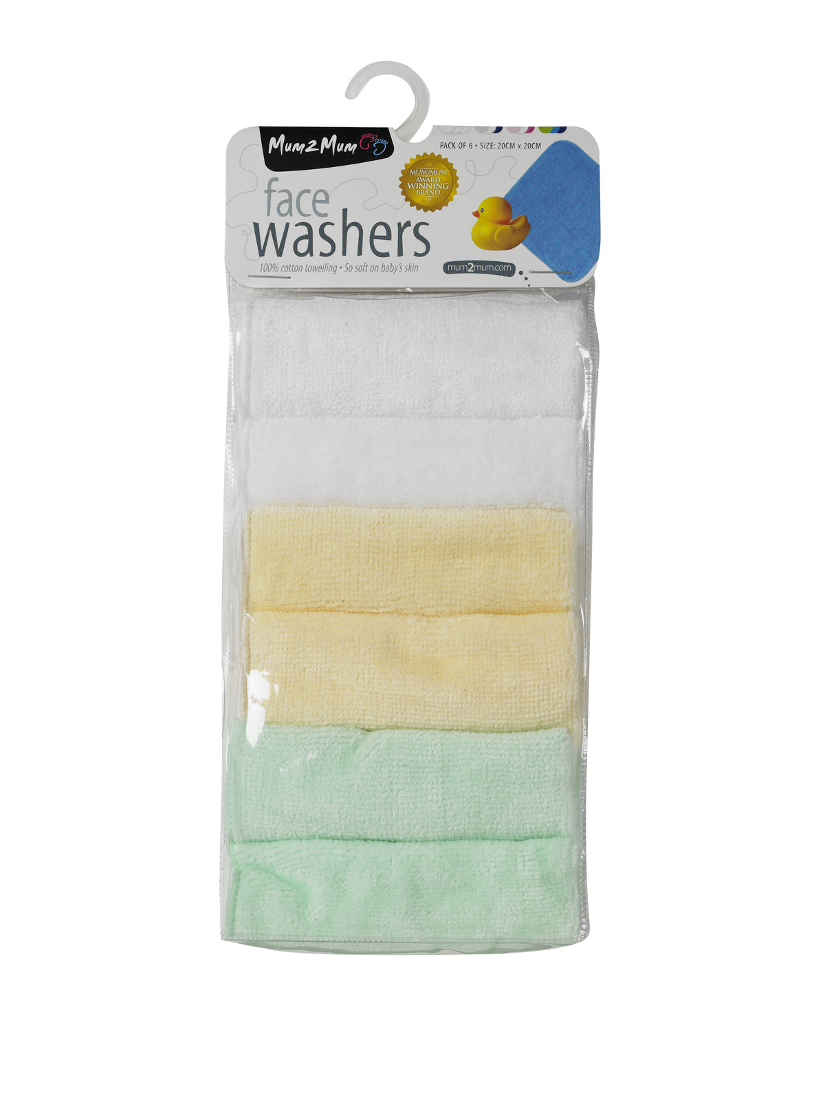 Mum 2 Mum Face Washer - Pastel Pack (6 Pack) image