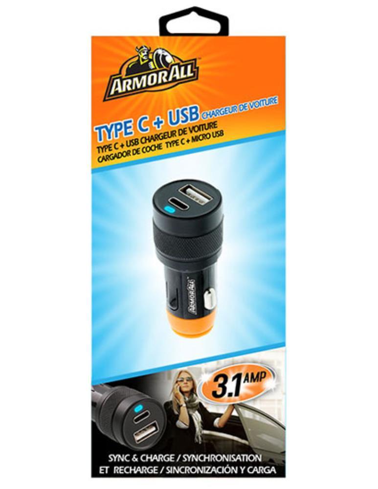 Armor All: Type C & USB Dual Port Car Charger 3.1A image