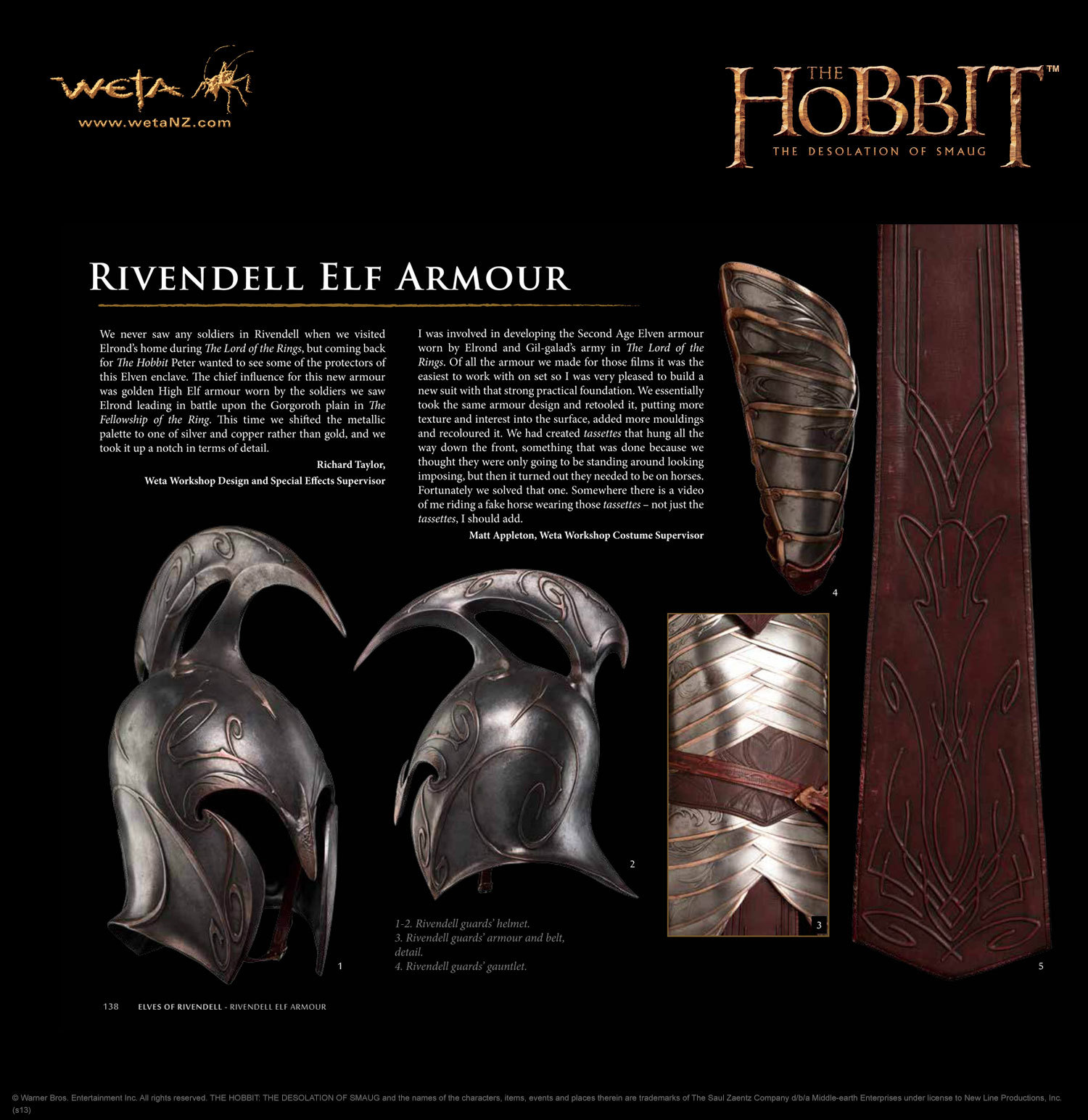 The Hobbit Desolation of Smaug Chronicles: Cloaks & Daggers on Hardback by Weta