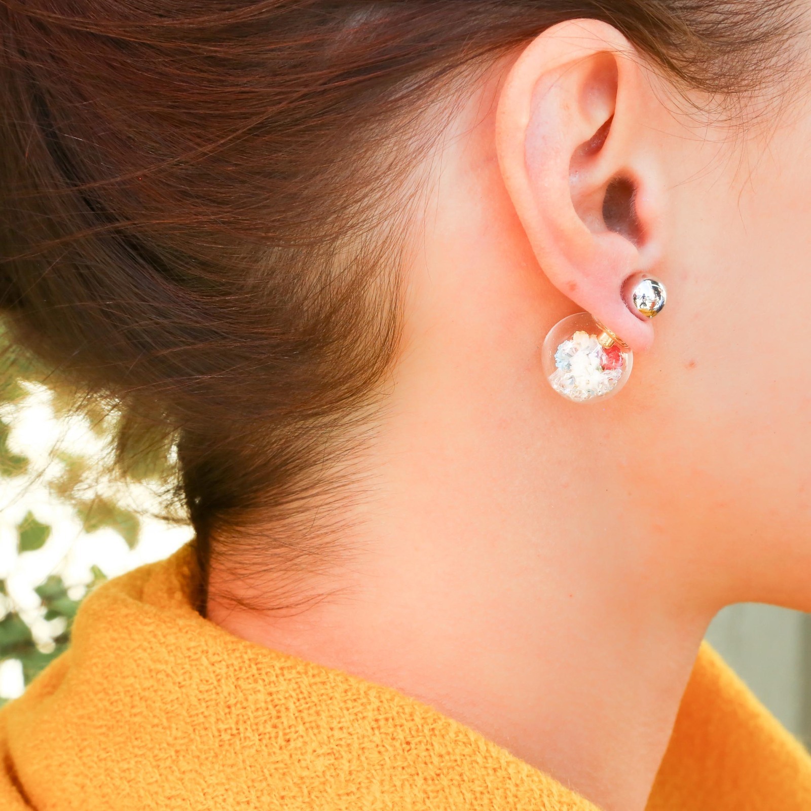 Short Story: Fantasy Bubble Earrings - Flower Multi image