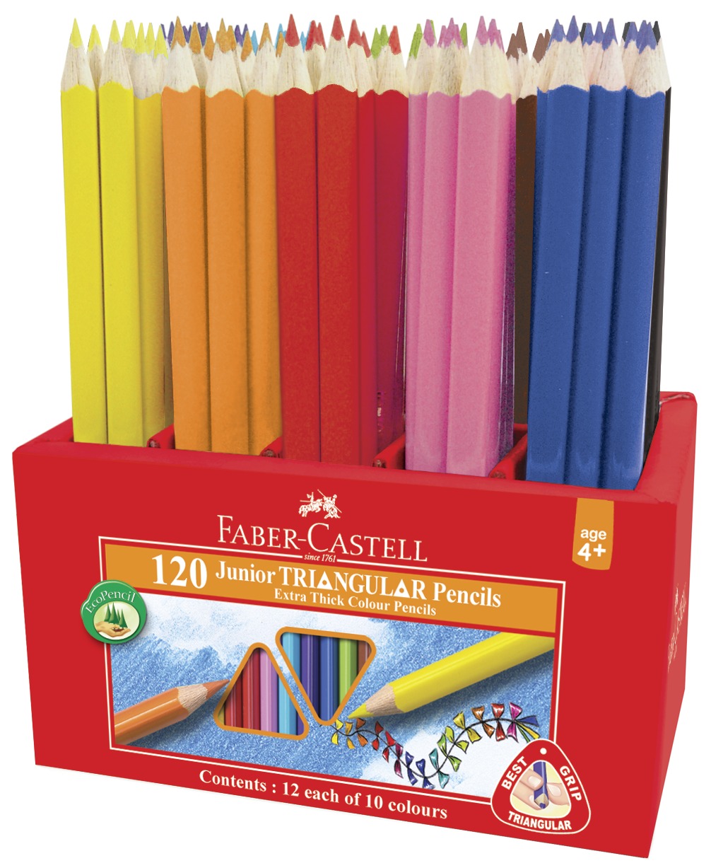 Faber-Castell: Junior Triangular Colour Pencils (Caddie of 120) image