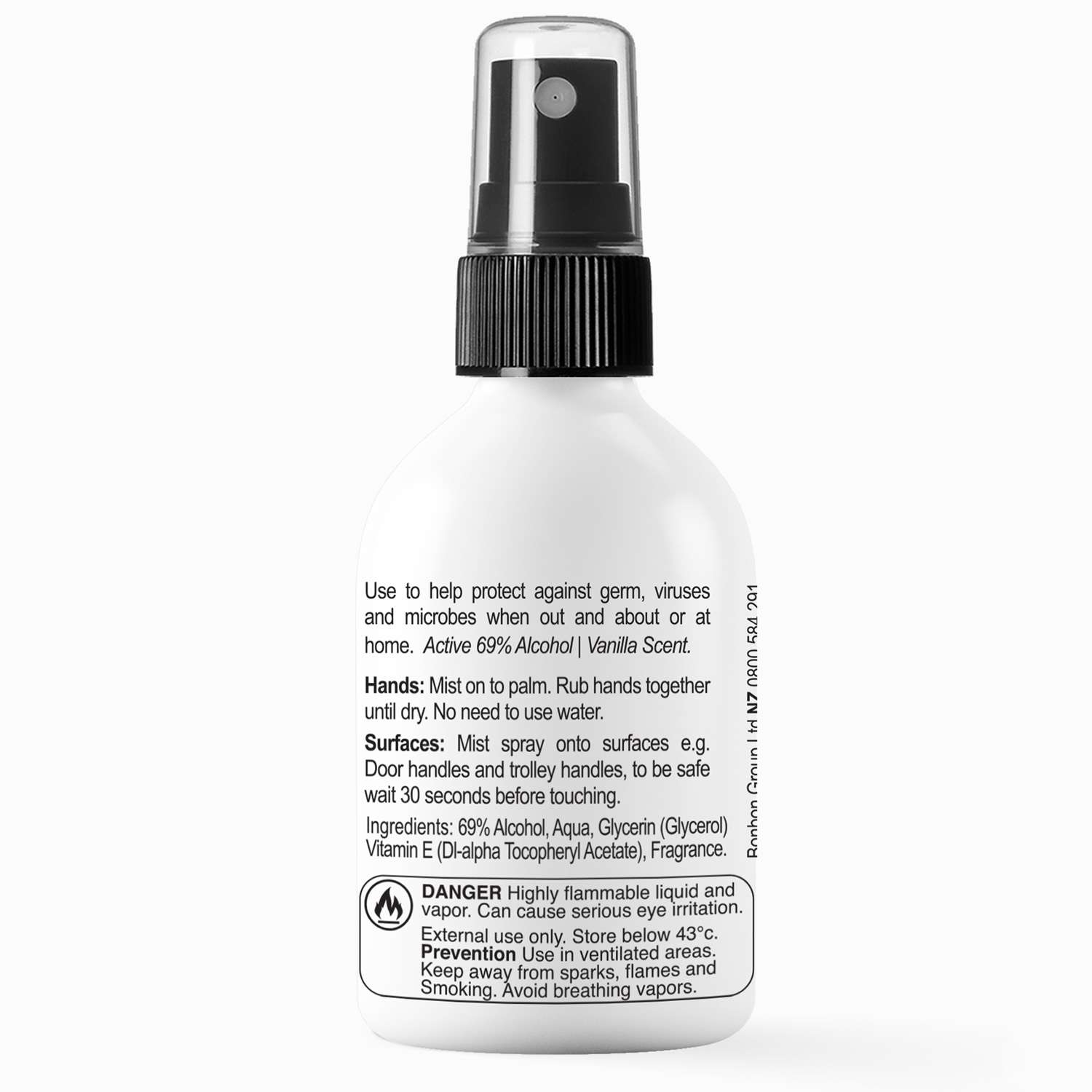 The Bonbon Factory Hand and Trolley Sanitiser Mist (125ml) image