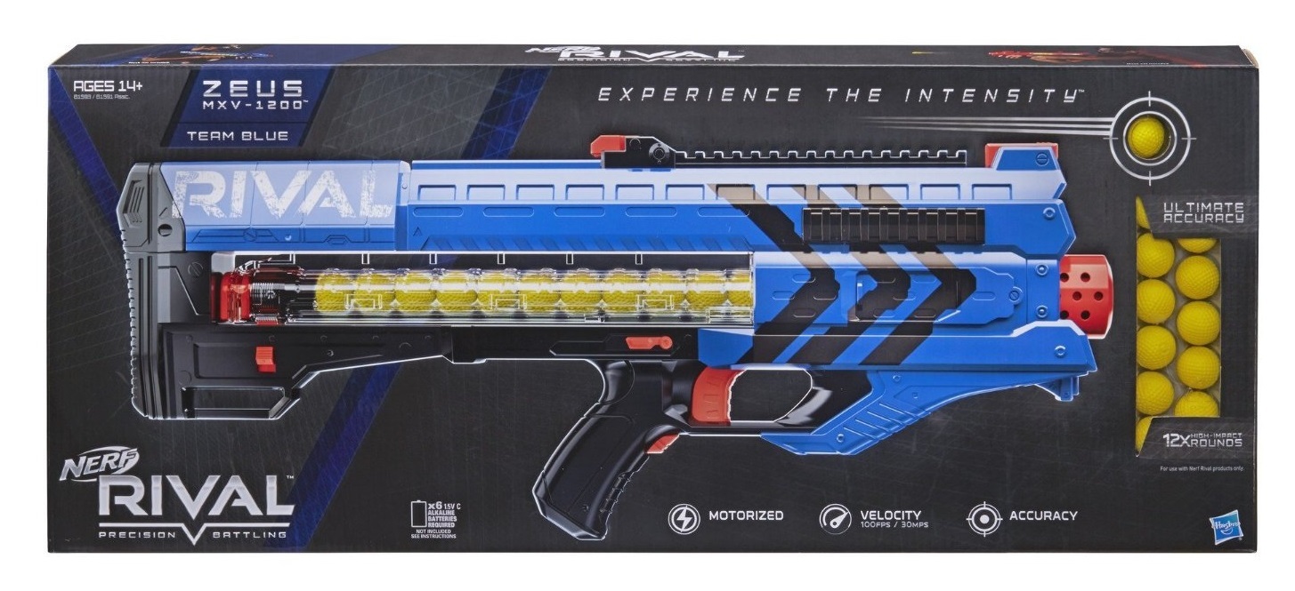 Buy Nerf Rival Zeus MXV1200 Blaster Blue at Mighty Ape NZ