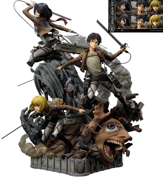 FIGURINE ATTACK ON Titan Mikasa & Eren 22 cm Statue Anime PVC Collection Neuf EUR 94,90 - FR