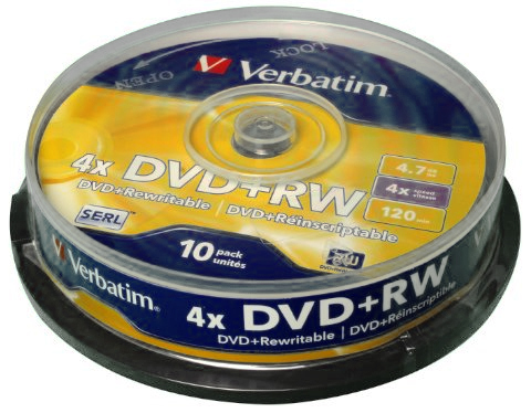 Verbatim DVD+RW 4.7GB 4x - 10 Pack image