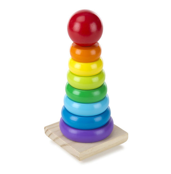Melissa & Doug: Wooden Rainbow Stacker image