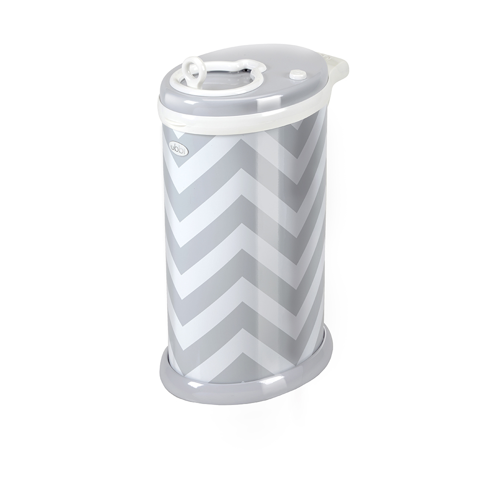 Buy Ubbi Diaper Pail Grey Chevron at Mighty Ape Australia