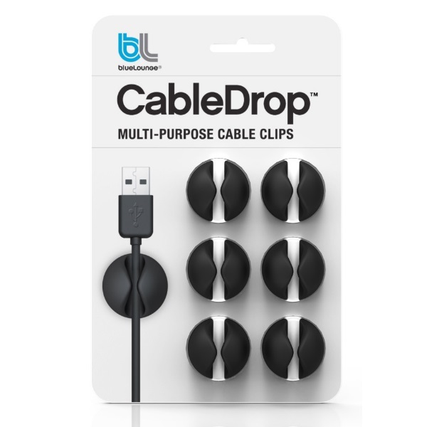 Bluelounge CableDrop Cable Clips - Black image