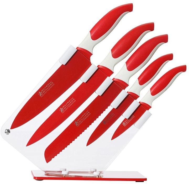 Maxwell & Williams Slice & Dice 6 Piece Knife Set (Red) at Mighty