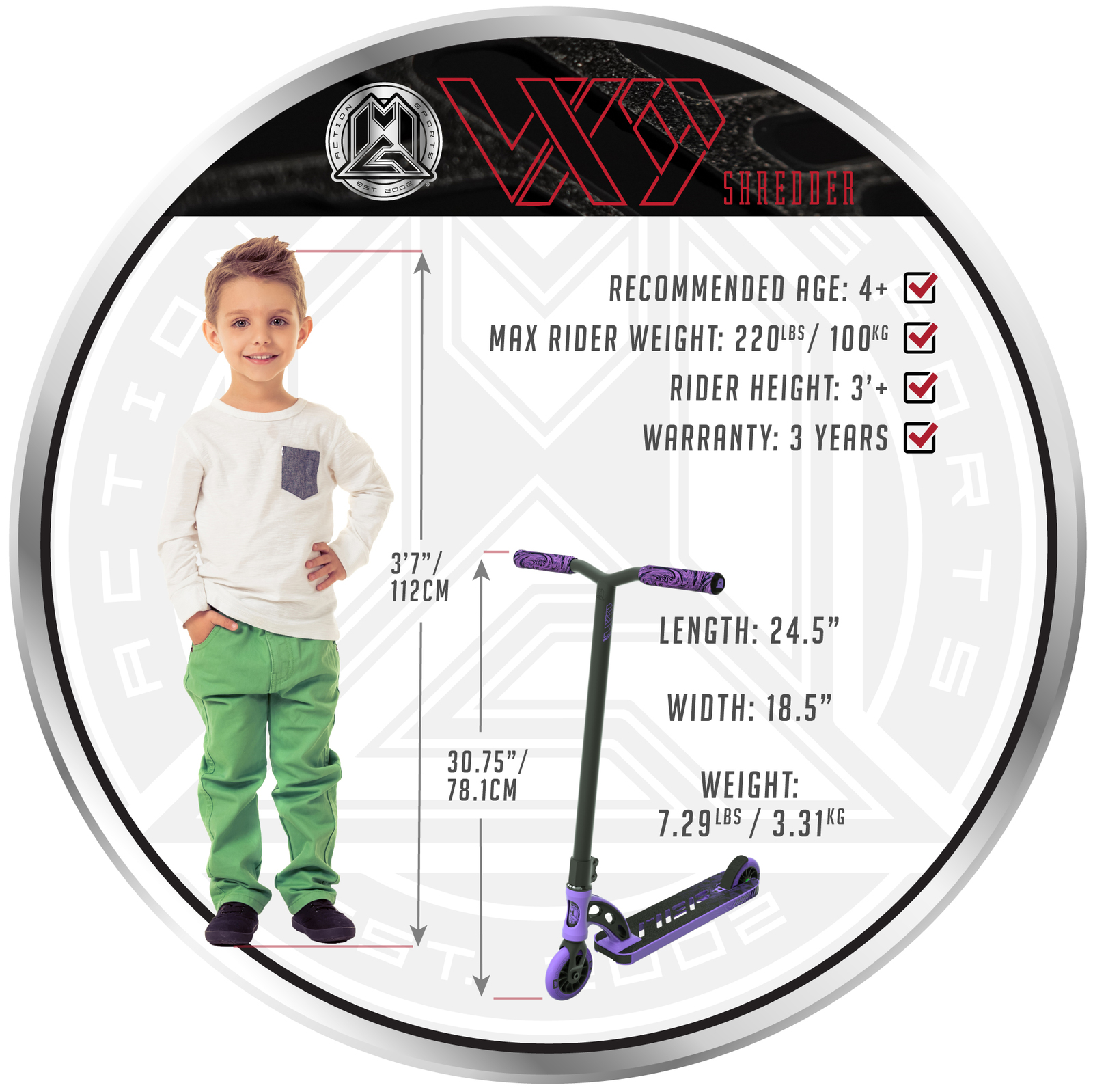 MADD Gear: VX9 Shredder Scooter - Purple image