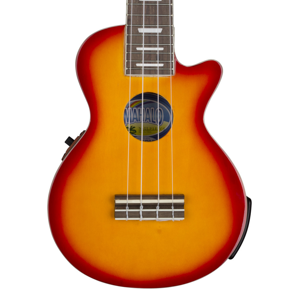 Mahalo 'Les Paul' Electric Ukulele (Cherry Sunburst) at Mighty Ape NZ