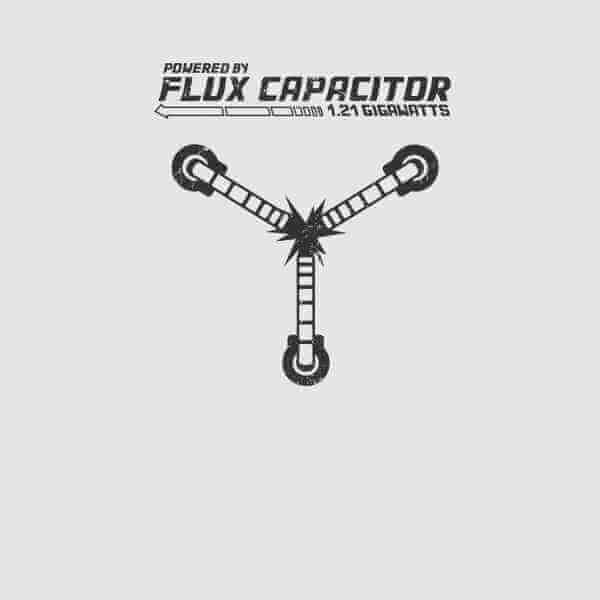 Back to the Future: Powered By Flux Capacitor T-Shirt - Grey/Medium image