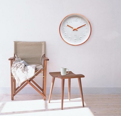 Deluxe Copper Rim Curve Clock - Charcoal image