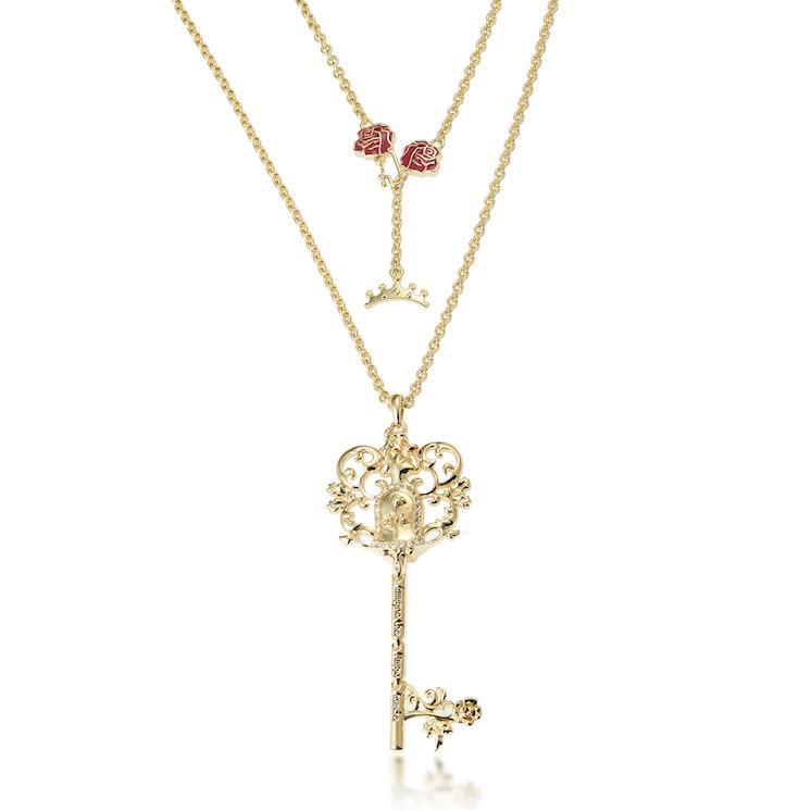Disney Couture Princess Belle Necklace - Gold image