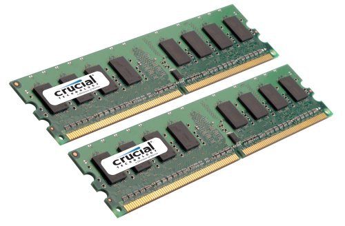 Crucial 4GB kit (2GBx2) 240-pin DIMM DDR2  PC2-5300 NON-ECC image