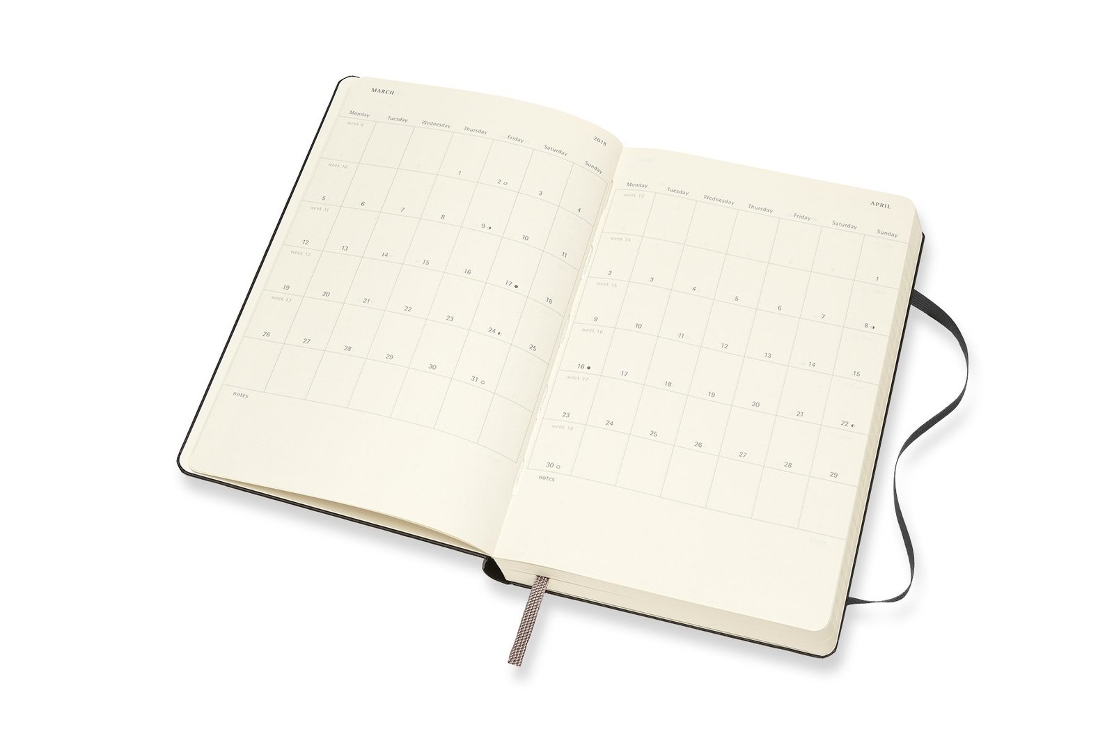 Buy Moleskine Large Hard Cover 12 Month Daily Planner Black at Mighty