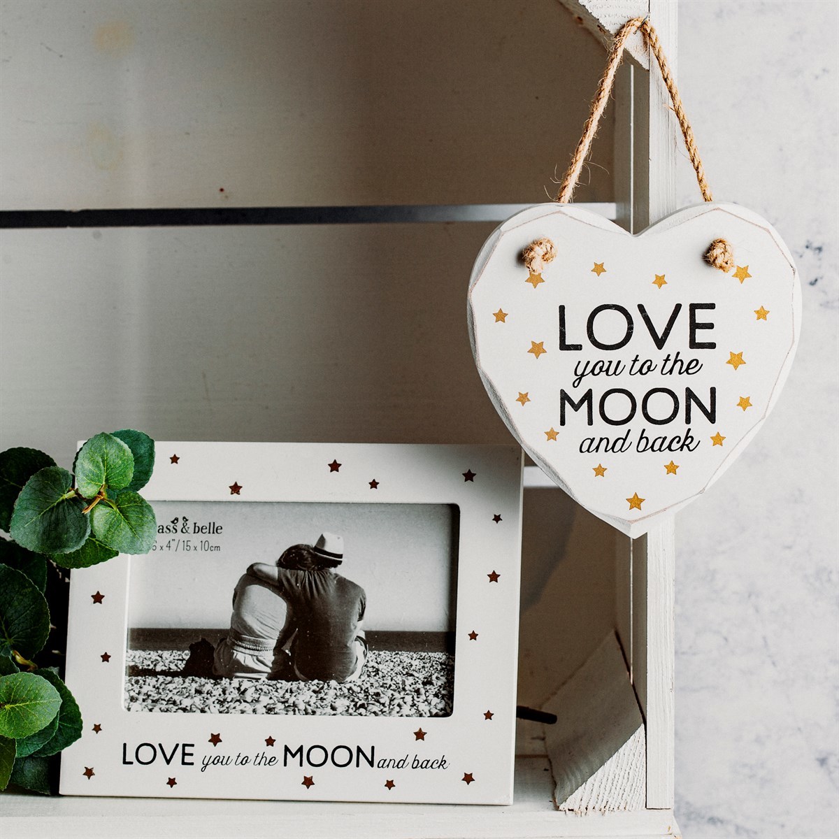 Sass & Belle: Heart-Shaped Plaque - Love You To The Moon