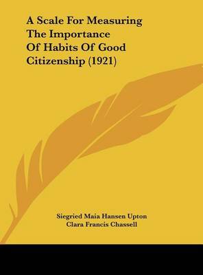 Scale for Measuring the Importance of Habits of Good Citizenship (1921) image