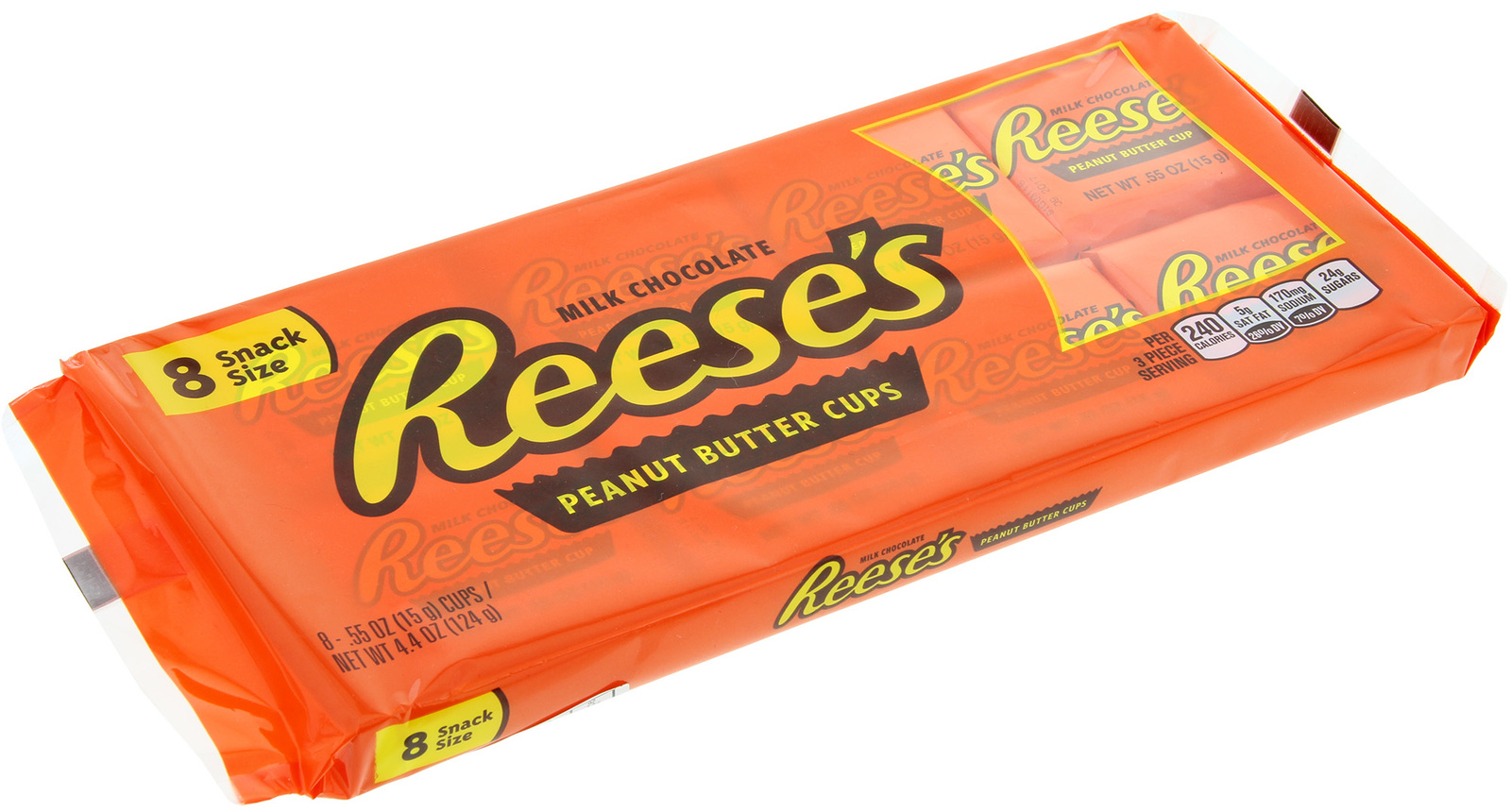 Reese's Peanut Butter Cup 8Pk Snack Size 124g